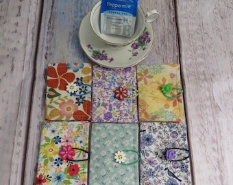 Cartera de algodón para bolsitas de té: organizador de bolsos y porta té de viaje