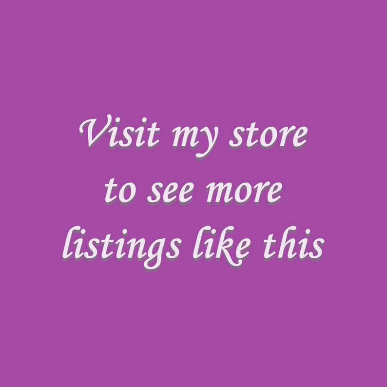 Puede incluir: Texto sobre un fondo morado que dice "Visita mi tienda para ver m&aacute;s listados como este."