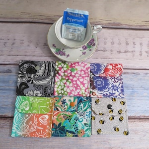 Cotton Tea Bag Pouch: Travel Tea Holder, Purse Organizer