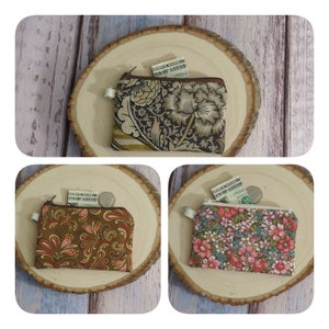 Handmade Floral Coin Purse: Cotton Mini Wallet with Keyring