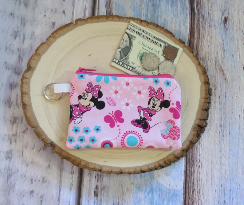 Disney Minnie Mouse Coin Purse with keyring Etsy