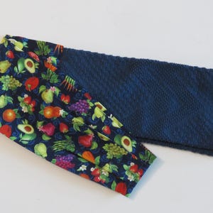 Kitchen Boa Scarf, Towels ~  Garden  Vegetable and Fruit print. Great gift for her, a favorite chef, Mom or Hostess gift