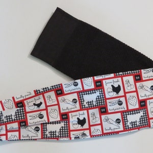 Kitchen Boa Scarf over-the-shoulder towel or pot holder, Farm Fresh Print, Great gift for her, a favorite chef, Mom or Hostess gift