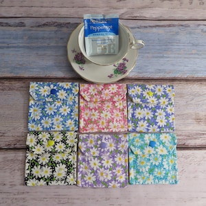 Tea Bag Pouch, Tea Bag Wallet, Teabag Case, Tea Bag Holder, Travel Tea Holder, Purse Tea Bag Organizer ~ Gift for her