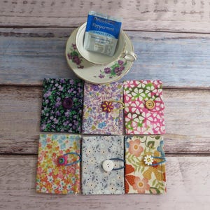 Tea Bag Wallet pouch, Teabag Case, Tea Bag Holder, Travel Tea Holder, Purse Tea Bag Organizer ~ Gift for her