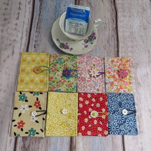 Floral Cotton Tea Bag Wallet: Travel Tea Organizer