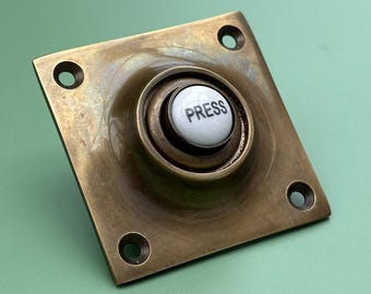 Timbre con cable de latón macizo: estilo victoriano eduardiano