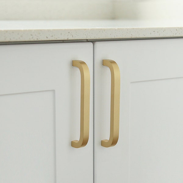 Brass Cabinet Handles, Draw Furniture Hardware Pulls Gold Kitchen Fixings Solid Brass Bar Pulls