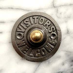Cast Iron Wired Doorbell | Steampunk Door Bell | Edwardian Victorian Style Door Hardware | Vintage Farmhouse Rustic Metal Barndominium