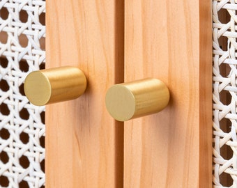Solid Brass Minimalist Cabinet Knob: Cupboard Drawer Pull