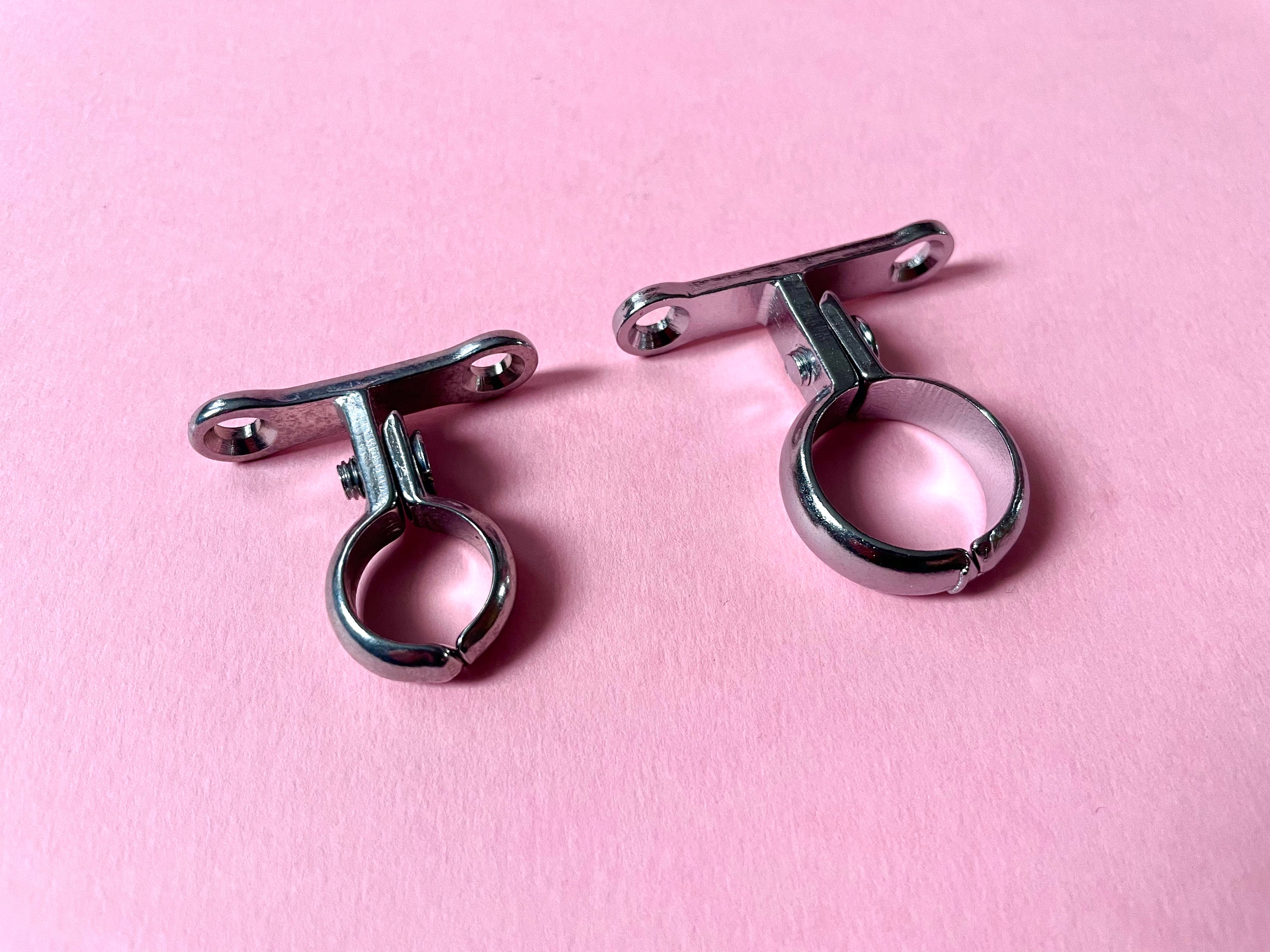 Solid Brass Chrome Pipe Mount Fixing Bracket Steam Punk Etsy UK