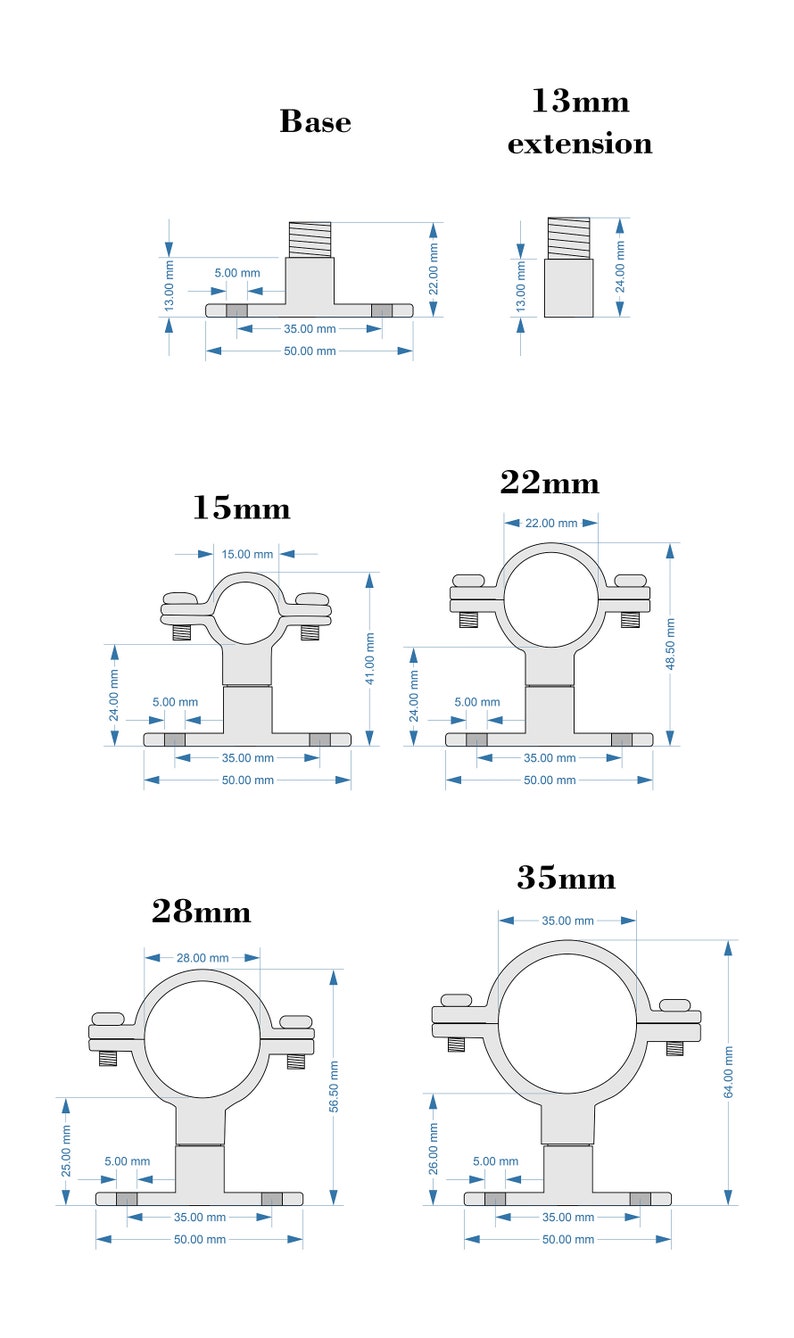 Massivem Messing Rohr Halterung Outdoor Dusche Vorhang Stange Halterung Küche Pfanne hängen Industrie munsen Kupfer 1/2 15mm 3/4 22mm Bild 10