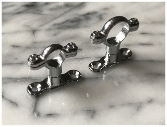 Solid brass chrome pipe mount fixing bracket steam punk industrial copper 1 2 15mm 3 4 22mm