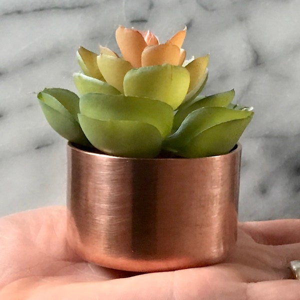 Copper plant pot | Succulent Pot | Trinket pot | Cactus Plant Pot Farmhouse Brass Decor