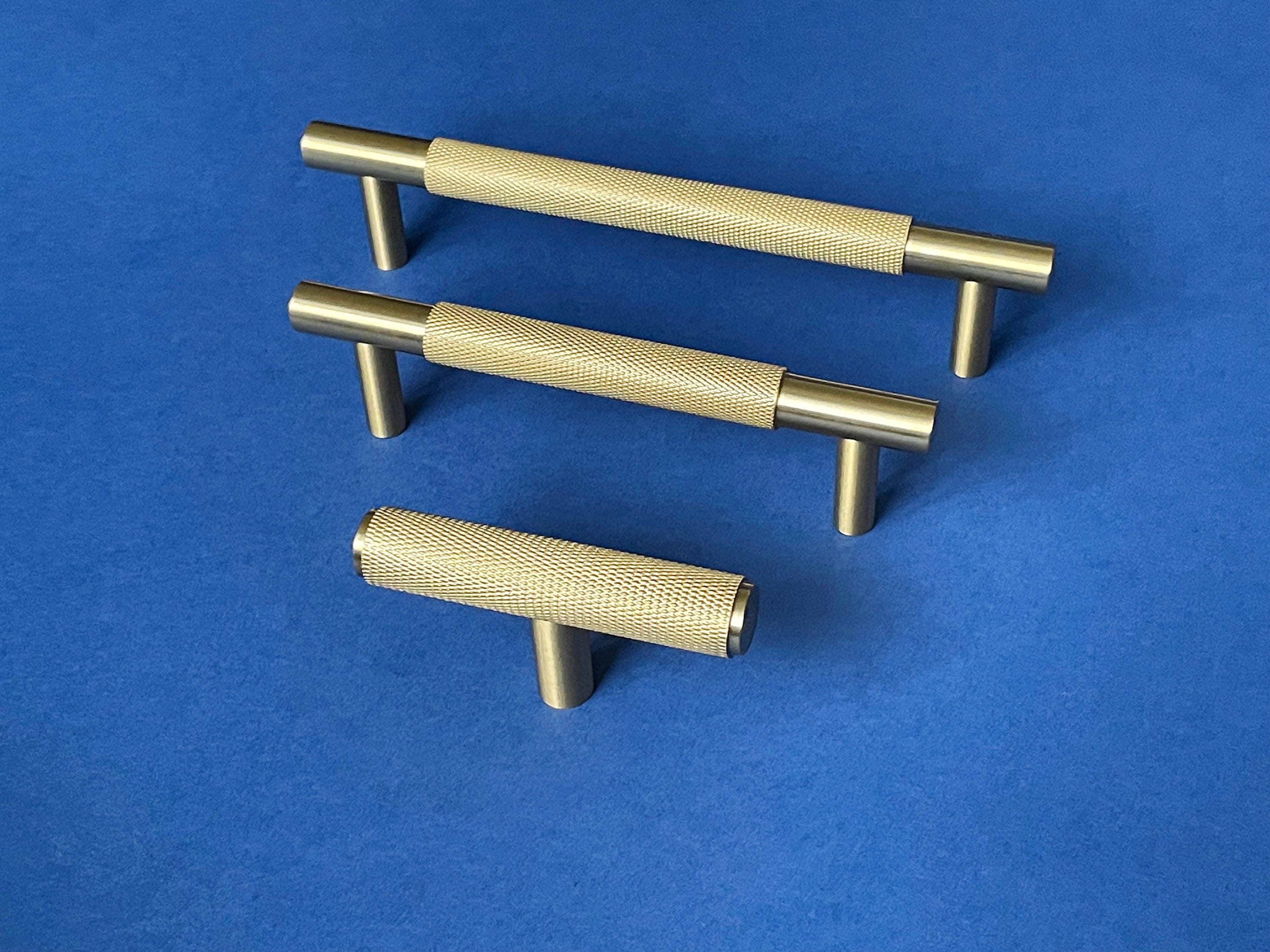 Solid Brass Knurled Handles Scandi Style Brass Cupboard Etsy UK