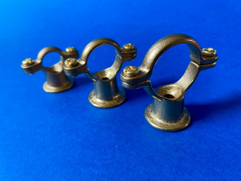 Solid Brass Pipe Mount Fixing Bracket Steam Punk Etsy