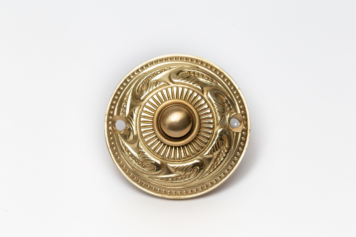 Solid Brass Wired Doorbell Steampunk Door Bell Edwardian Etsy UK