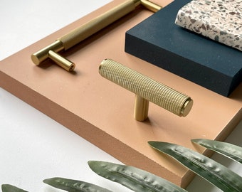 T-Stangengriff aus massivem Messing: Küchenschrankgriff