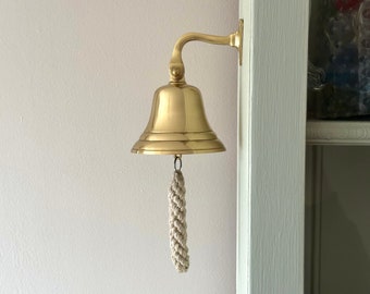 Solid Brass Ships Bell Dinner Wall Porch Service Bell 76mm | Solid Brass Restaurant Bell