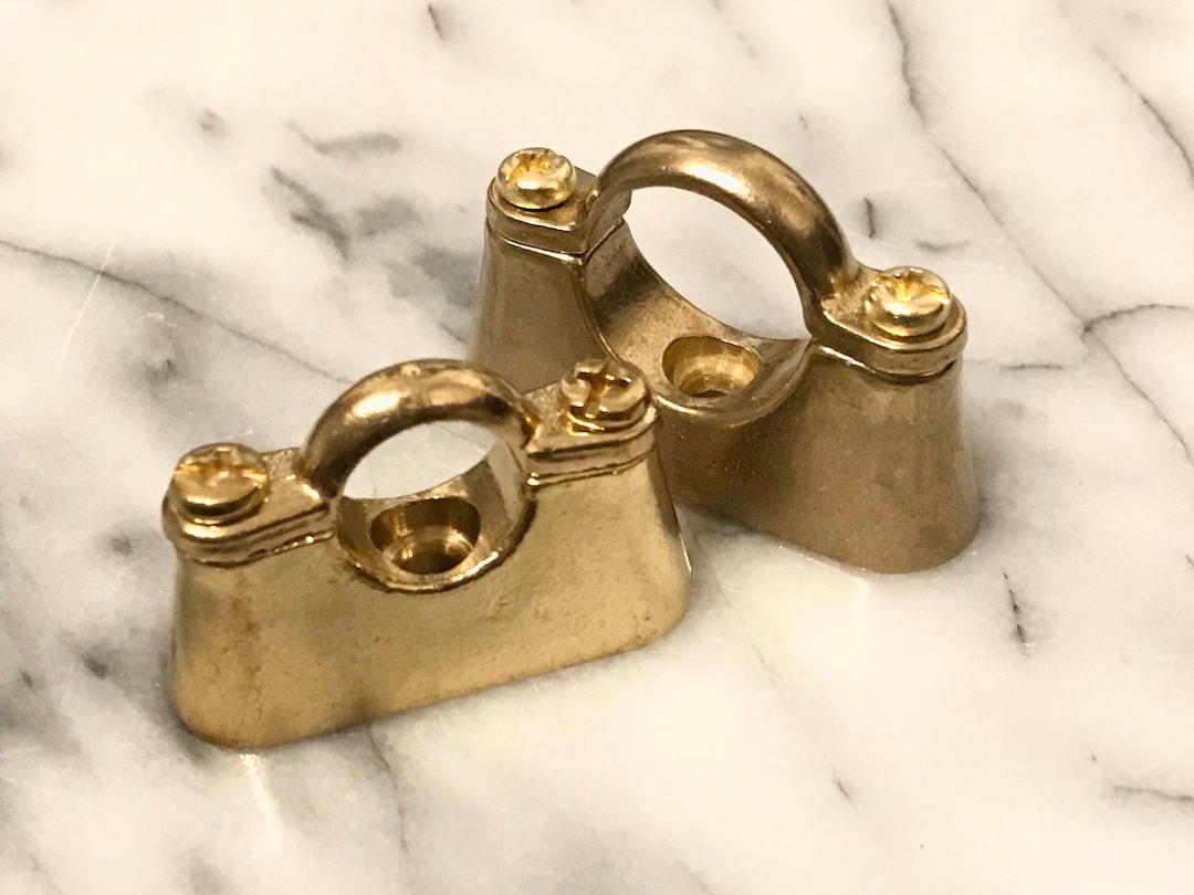 Solid Brass Pipe Mount Fixing Bracket Steam Punk Industrial Copper 1/2