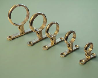 Outdoor Shower Brass Pipe Brackets Hardware - Exposed Copper Pipe Hangers 1/2" 3/4" 1" USA Australia Industrial Modern Copper Shower Holders