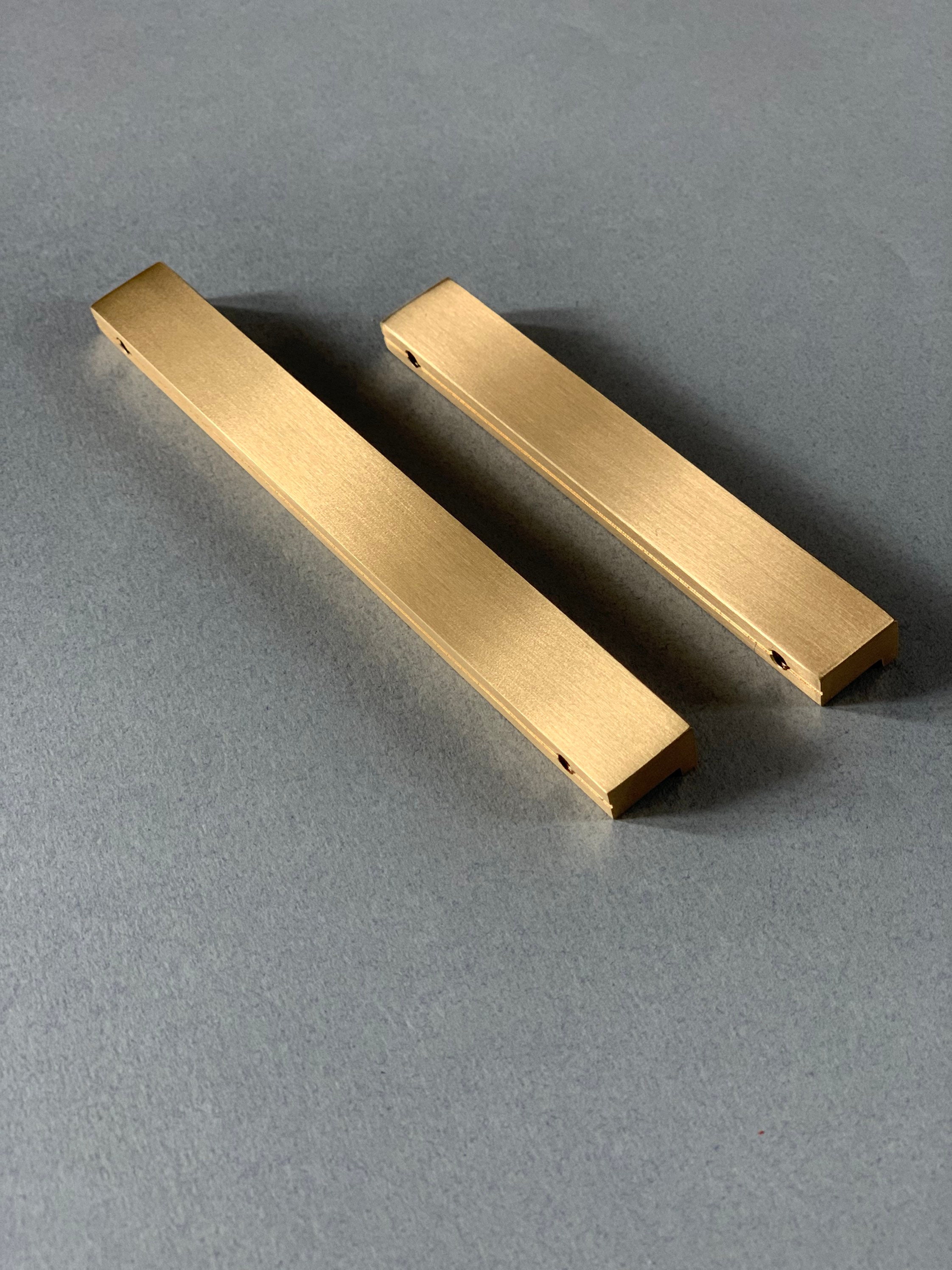 Solid Brass Cabinet Handles Slim Minimalist Brass Cupboard Handles Drawer  Pull Door Handles Gold Drawer Hardware Brass Bar Pulls -  Canada