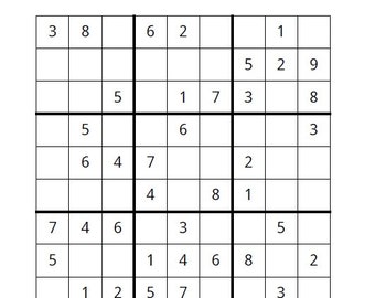 easy sudoku printable sudoku puzzles printablevolume 2 etsy