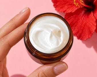 Hibiscus and Kakadu Plum Nightly Face Moisturizer: Anti-Aging Face Cream for Dry, Sensitive Skin