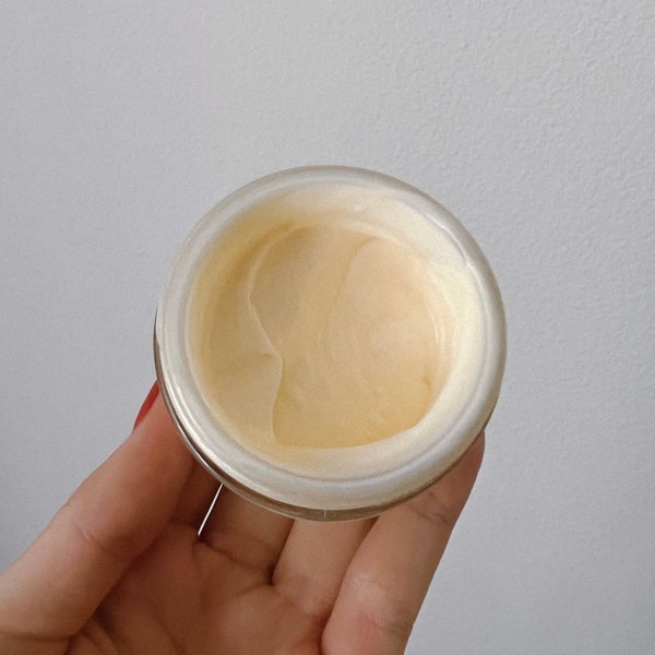 Crème pour le visage à la vitamine C et à l'huile de rose musquée / Crème pour le visage biologique / Soins de la peau végétaliens, durables et naturels / Respectueux de l'environnement