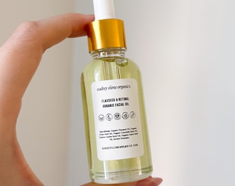 Retinol Face Oil with Flaxseed | Organic x Anti-Aging Facial Oil For Sensitive Skin