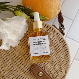 Vitamin C × Papaya Seed Organic Face Oil / Brighten Skin / Vegan, Sustainable, Natural Skincare / Eco Friendly