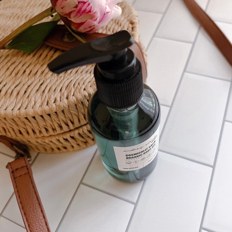 Organic Body Oil: Blue Tansy x Squalane, Calming Body Oil For Sensitive Skin