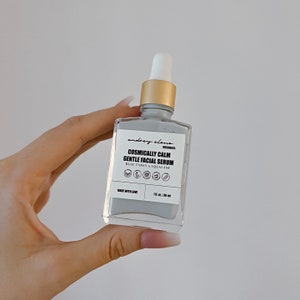 Blue Tansy and Squalane GENTLE FACIAL SERUM • Organic Skincare for Sensitive Skin • Natural, Sustainable, and Eco-Friendly • Zero Waste