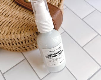 Blue Tansy and Grapeseed Gentle Cream Cleanser: Calming Face Wash for Dry, Sensitive Skin