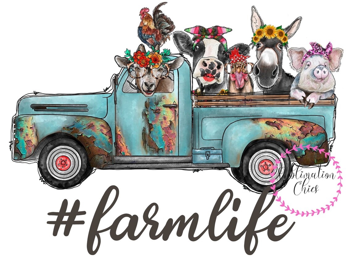 Sublimation Designs Sublimation Transfer Farm Life Etsy