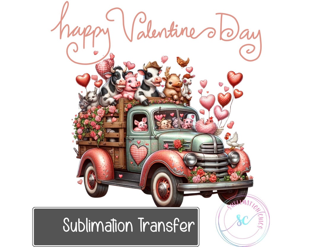 Valentines Day SUBLIMATION TRANSFER Ready to Press, Valentine's Day ...