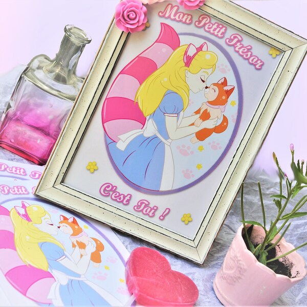 Carte Illustration Disney Alice in Wonderland format A5