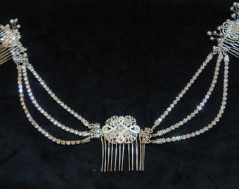 Gatsby inspired bridal hair piece ~ Art Deco wedding comb ~ 1920's crystal and rhinestone bride's hairpiece