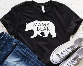 Mama Bear Camisa, Mama Bear Camiseta, Momma Bear Shirts for Moms - Camisas de Oso para Mamás - Camisas Madre, Regalo del Día de la Madre
