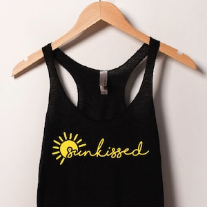 Womens Sunkissed Shirt | Wanderlust Tank Top, Beach Tank, Summer Tank, Vacation Shirt, Trendy Adventure Tank, Funny Gym Tank Top