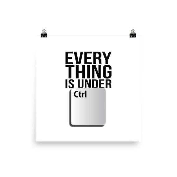Office Humor Poster Everything is Under Control ctrl Funny Inspirational  Poster, Office Wall Art, Gaming and Work Decor 