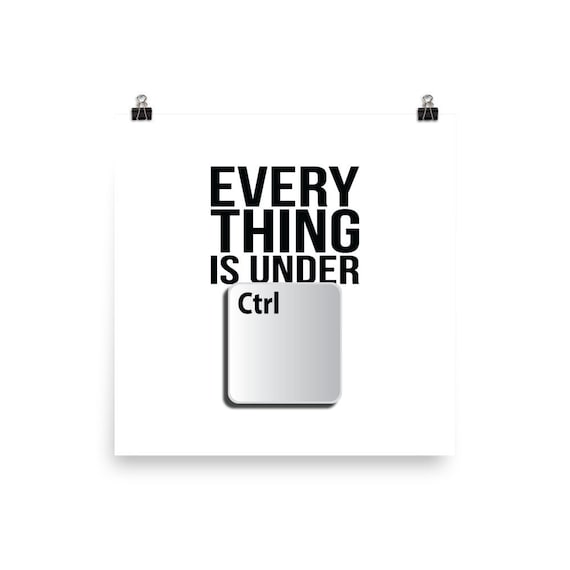 Office Humor Poster | Everything is Under Control (Ctrl) - Funny Inspirational Poster, Office Wall Art, Gaming and Work Decor