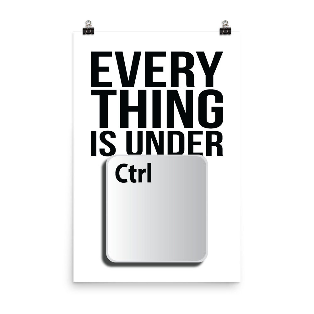 Office Humor Poster Everything is Under Control ctrl Funny Inspirational  Poster, Office Wall Art, Gaming and Work Decor 