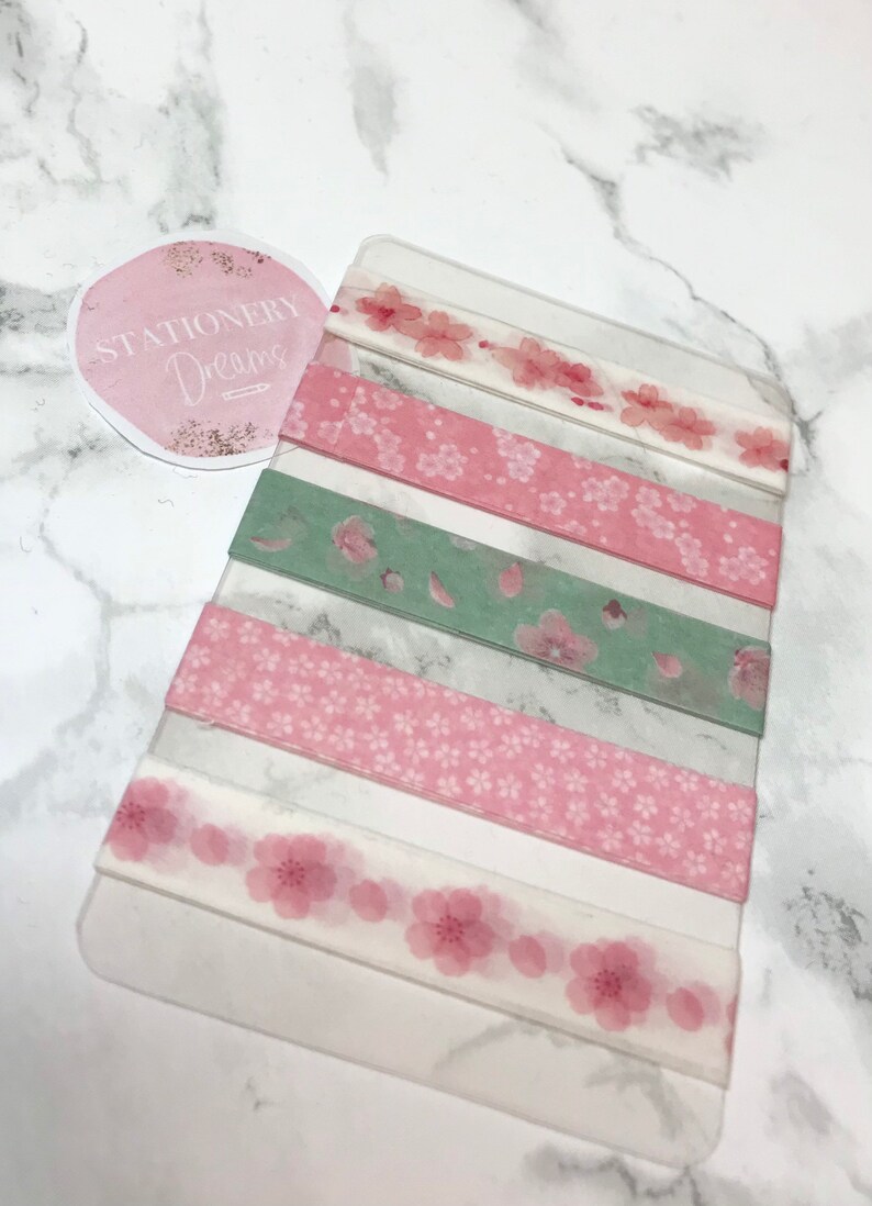 Slim Pink Cherry Blossom Washi Tape