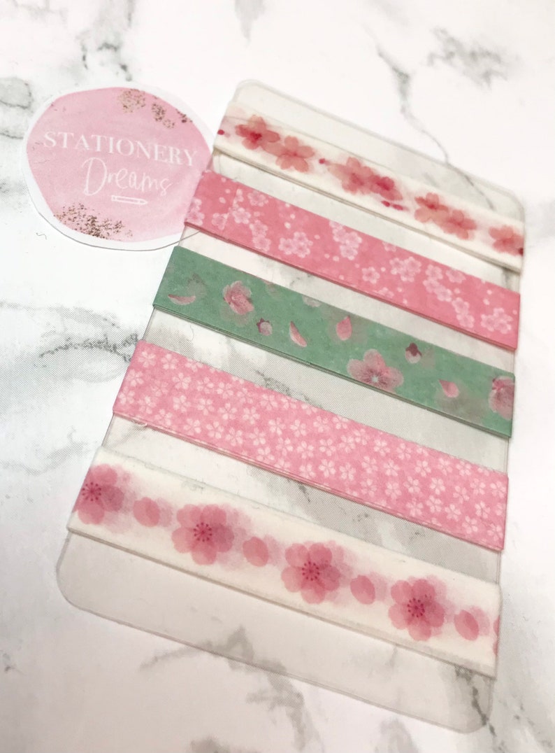 Slim Pink Cherry Blossom Washi Tape