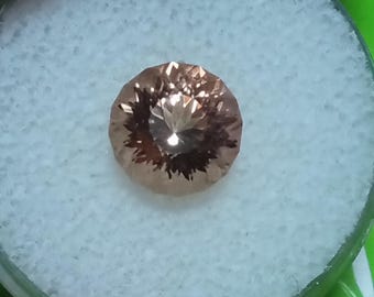 Faceted Imperial Topaz Gemstone: 3.46 ct Reddish-Orange, Katiang Pakistan