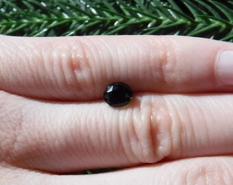 Faceted Dark Green Tourmaline Gemstone: .80 ct, Supernova Oval Cut