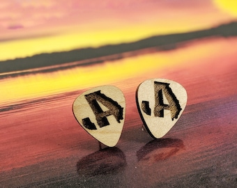 Jason Aldean Wood Stud earrings, Laser cut jewelry, Country Music,  Ride all night, Valentine's Day Gift