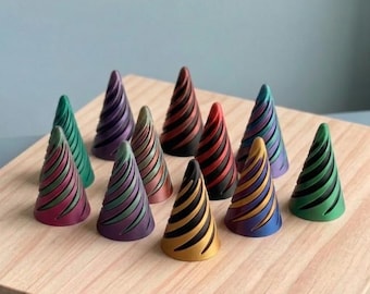 3D Printed Impossible Cone Fidge, Passthrough Helix, Relaxation & Focus Toy, Gift Party Favors