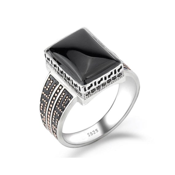 Mens Onyx Ring Sterling Silver Onyx Ring Silver Black Onyx Etsy Mens Onyx Ring Sterling Silver Onyx Ring Silver Black Onyx Etsy